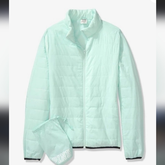 PINK Victoria's Secret Light Blue Jacket - Picture 1 of 8